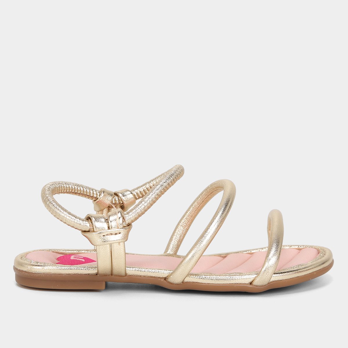 Sandália Infantil Molekinha Metalizada Menina - Dourado Menor preço em Sandália Infantil Molekinha Metalizada Menina - Dourado