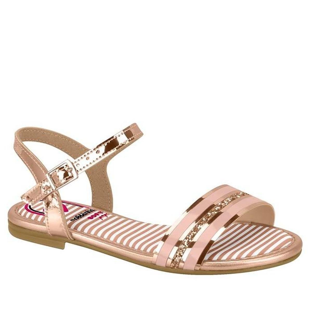 Sandália Infantil Molekinha Rasteira Feminino - Rosa Menor preço em Sandália Infantil Molekinha Rasteira Feminino - Rosa