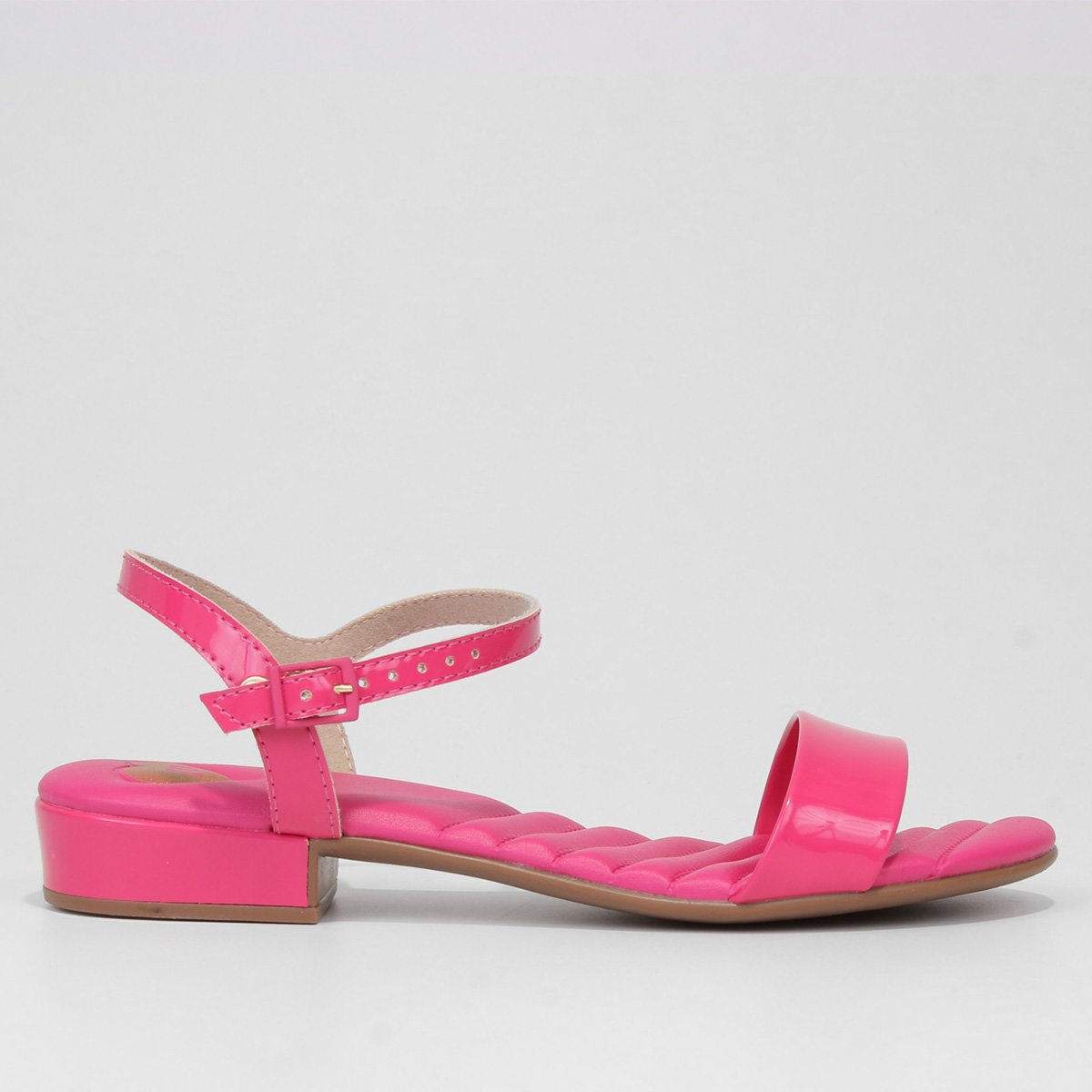 Sandália Infantil Molekinha Salto Baixo Verniz Menina - Pink Menor preço em Sandália Infantil Molekinha Salto Baixo Verniz Menina - Pink