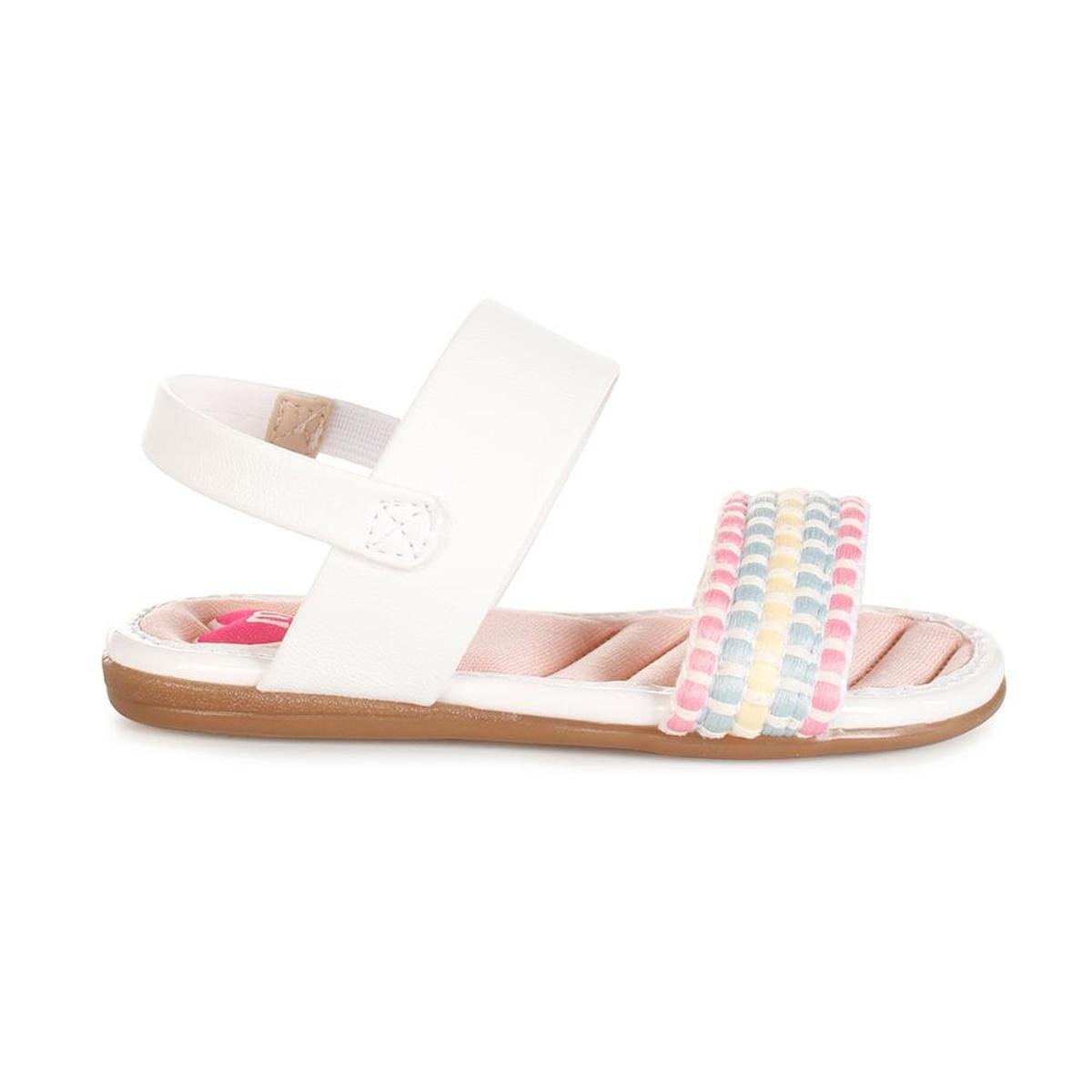 Sandália Infantil Molekinha Tira Branco 25 - Off White | Zattini