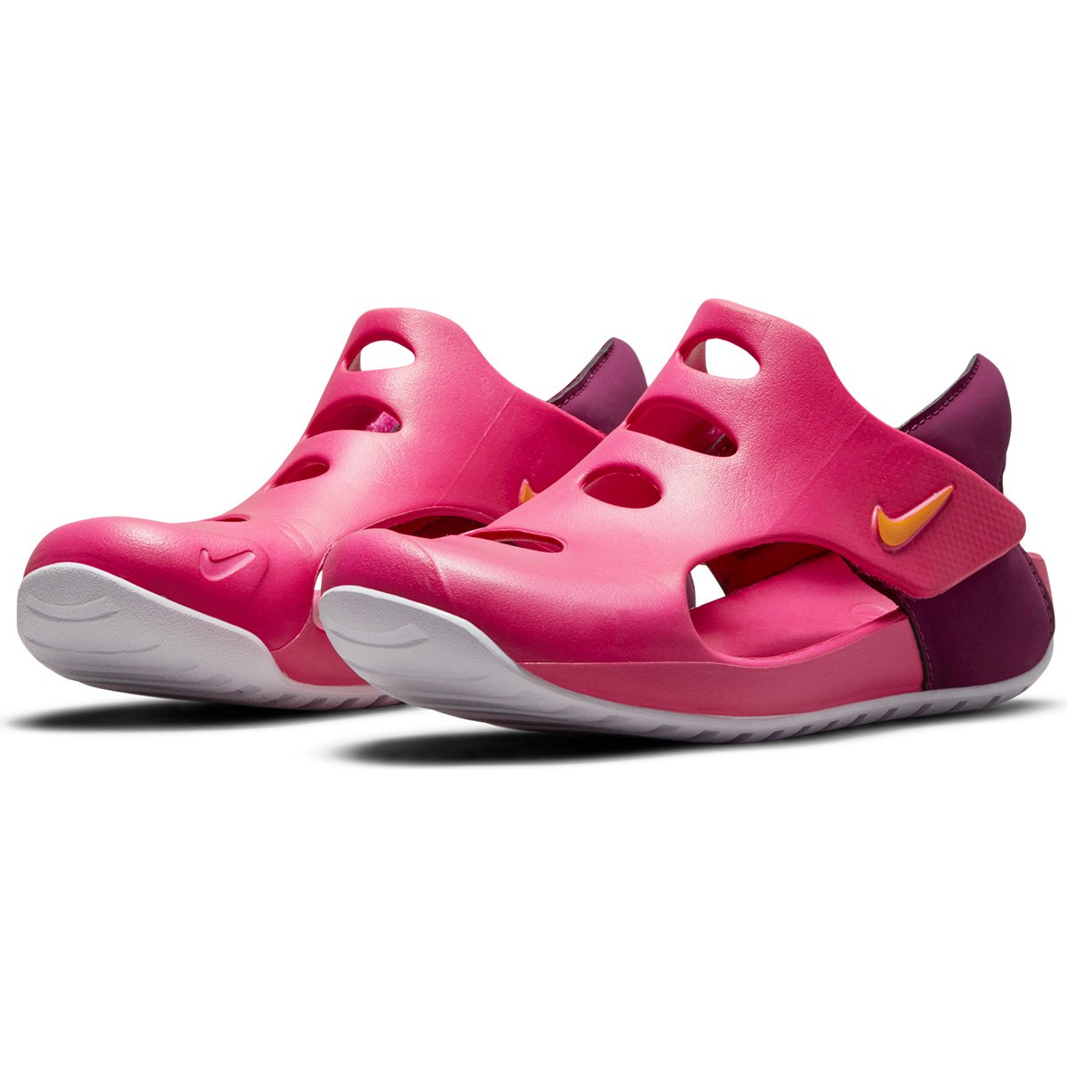 Sandália Infantil Nike Sunray Protect 3 Masculina - Pink+Branco Menor preço em Sandália Infantil Nike Sunray Protect 3 Masculina - Pink+Branco