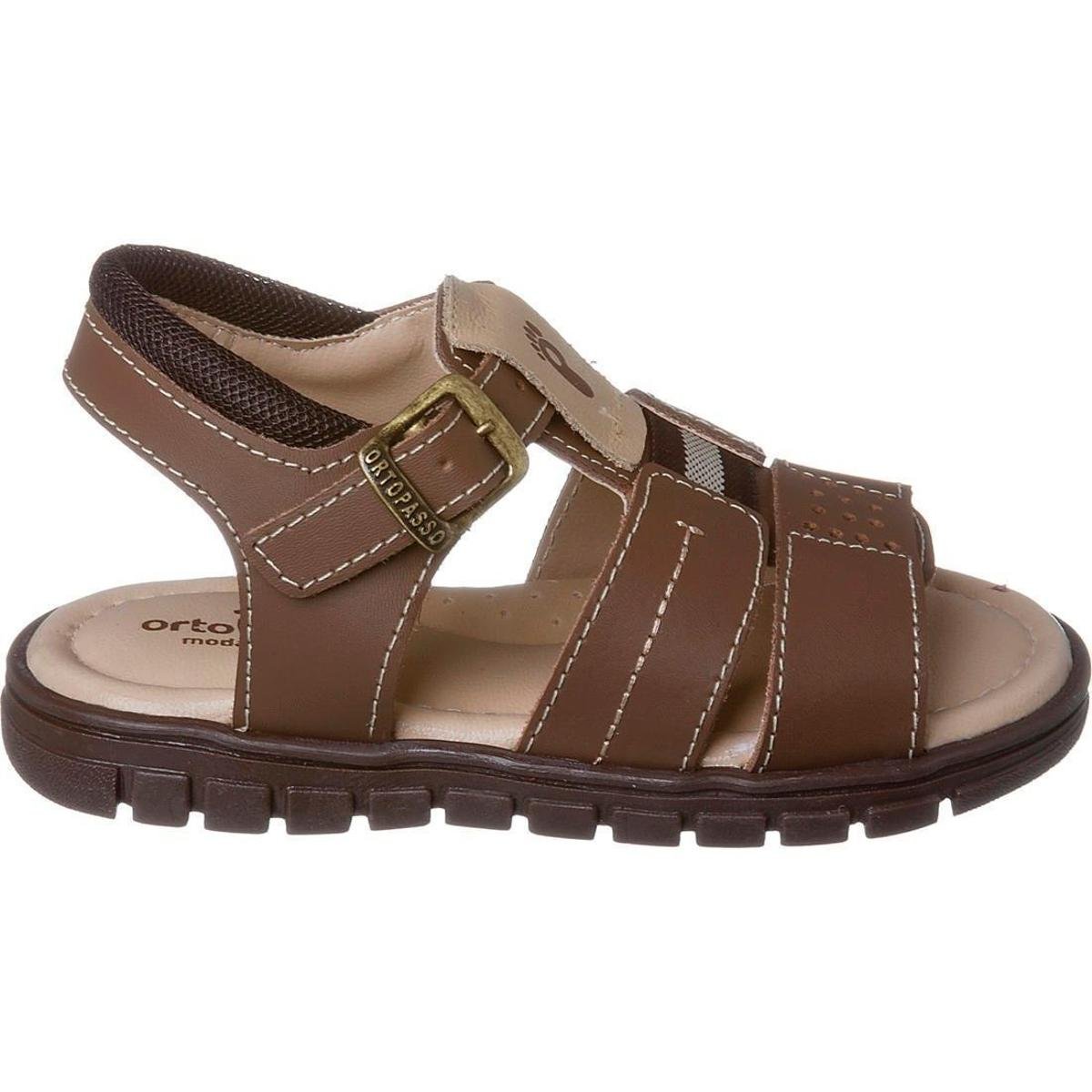 Menino Marrom Ortopasso Menino Sandália Infantil Ortopasso Pooh