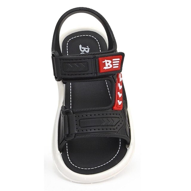 Sandália Infantil Papete Macia Confort - Botinho - Preto/Vermelho