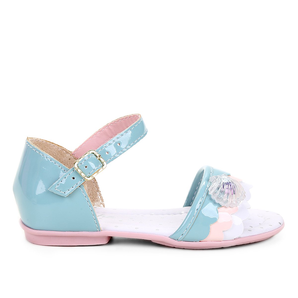 Sandália Infantil Tininha Sereia Feminina - Azul+Rosa | Zattini
