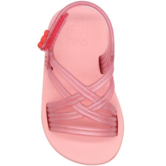 Sandália Infantil Zaxynina Pretty Tiras Brilhantes Menina