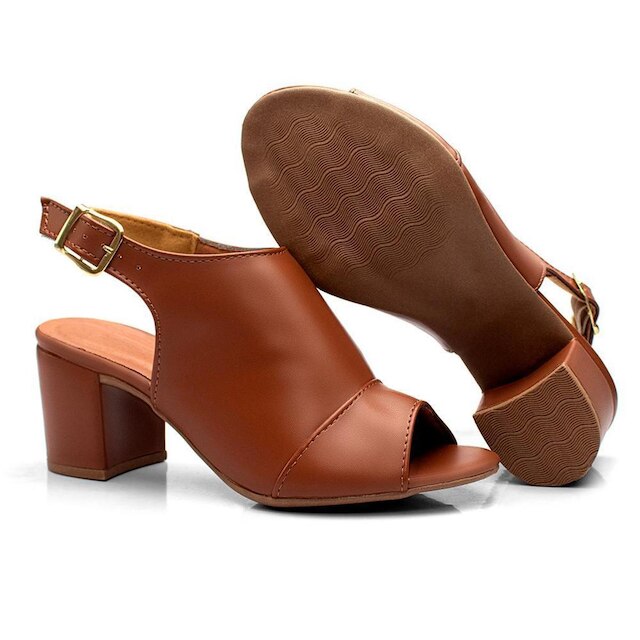 Sandália JCL STORE Tamanco Salto Bota Botinha Feminina