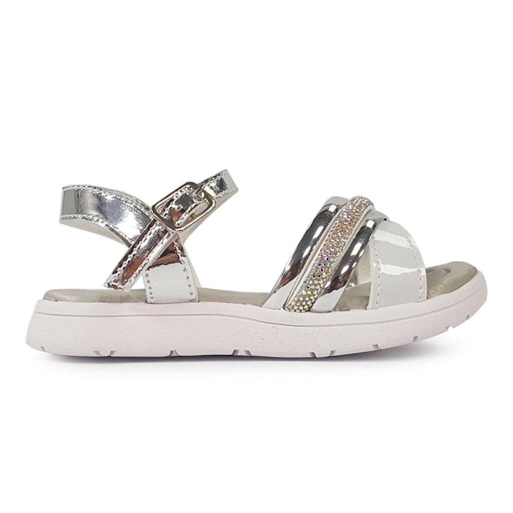 Sandália Jet Kids Tira Brilhante De Fivela Meninas Infantil