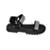 Sandalia Juvenil Molekinha Feminina Infantil Velcro Brilhos - Preto