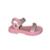 Sandalia Juvenil Molekinha Feminina Infantil Velcro Brilhos - Rosa