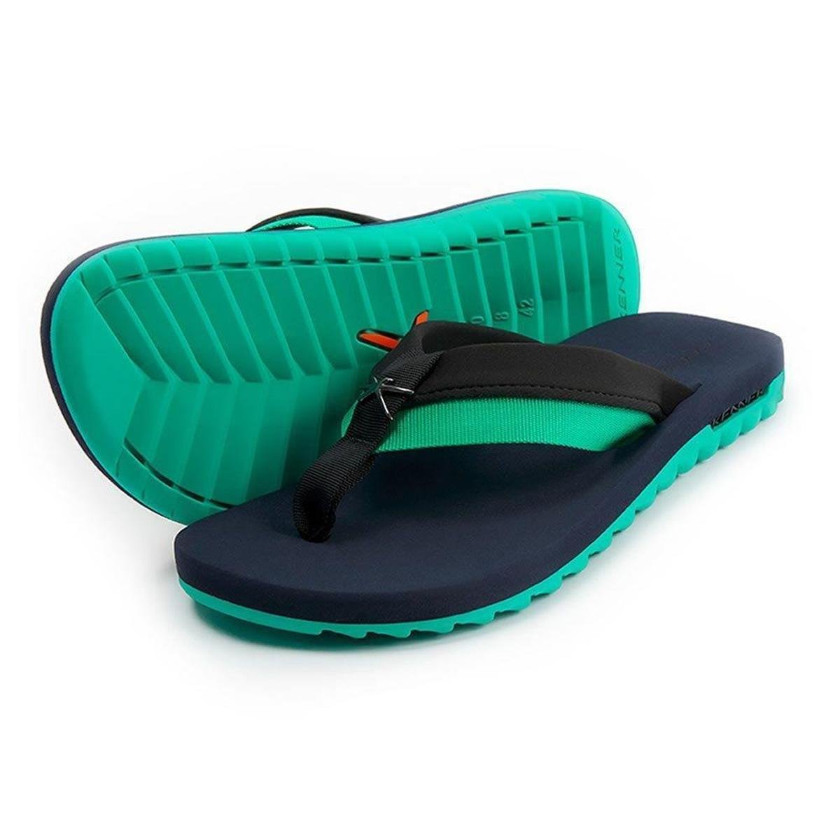 Sandália Kenner Kivah Cover Highlight Azul Marinho/Verde Masculino Menor preço em Sandália Kenner Kivah Cover Highlight Azul Marinho/Verde Masculino