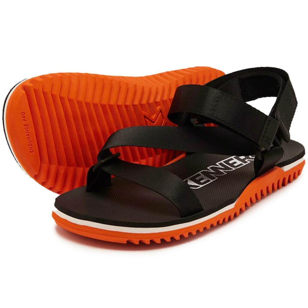 Sandália Kenner Pro Trekking NK6 Masculina - Preto e Laranja - 44/45