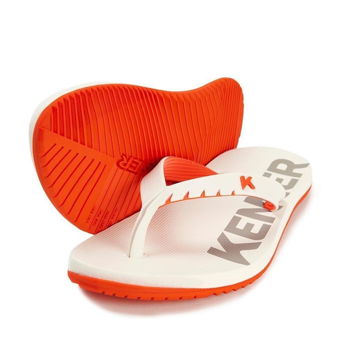 SANDÁLIA KENNER RED MASCULINA BRANCO/LARANJA Menor preço em SANDÁLIA KENNER RED MASCULINA BRANCO/LARANJA