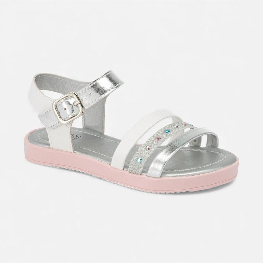 Sandália Klin Flatform Feminina Infantil Metalizada Prata