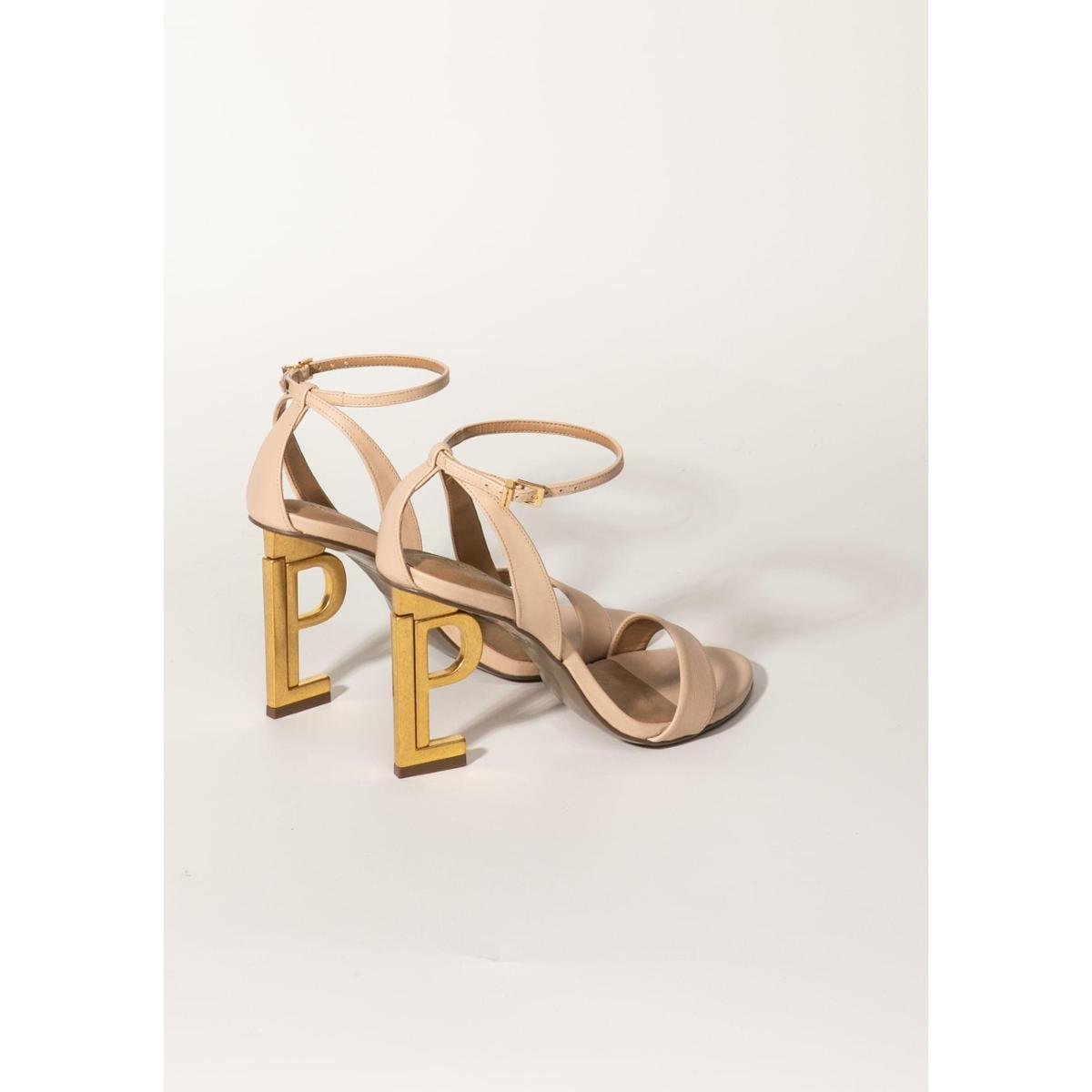 Sandália Lança Perfume Salto LP Feminina - Bege | Zattini