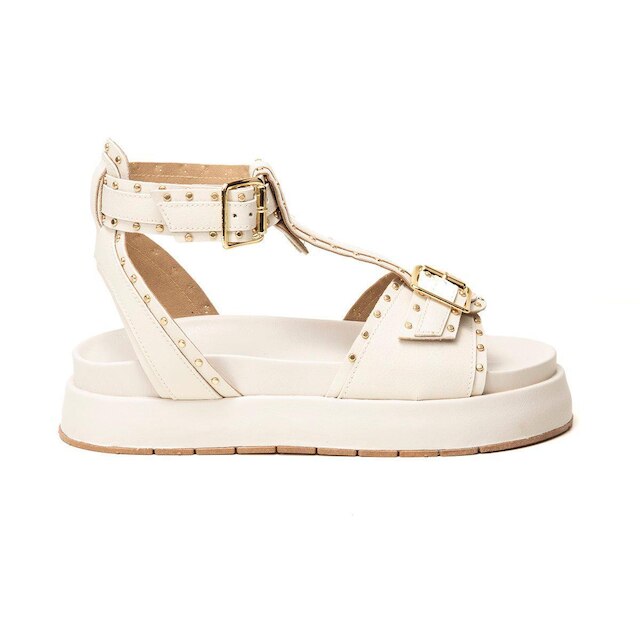 Sandalia Leruchel Flatform Plataforma Spikes Metal Papete Off White