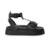 Sandalia Leruchel Flatform Plataforma Spikes Metal Papete Preto - Preto