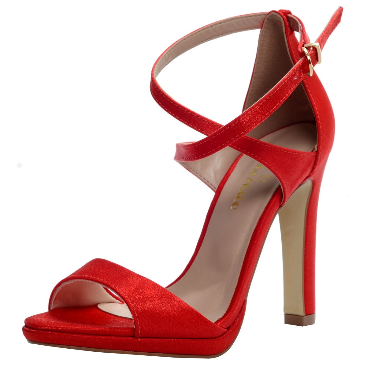 sandalia festa vermelha