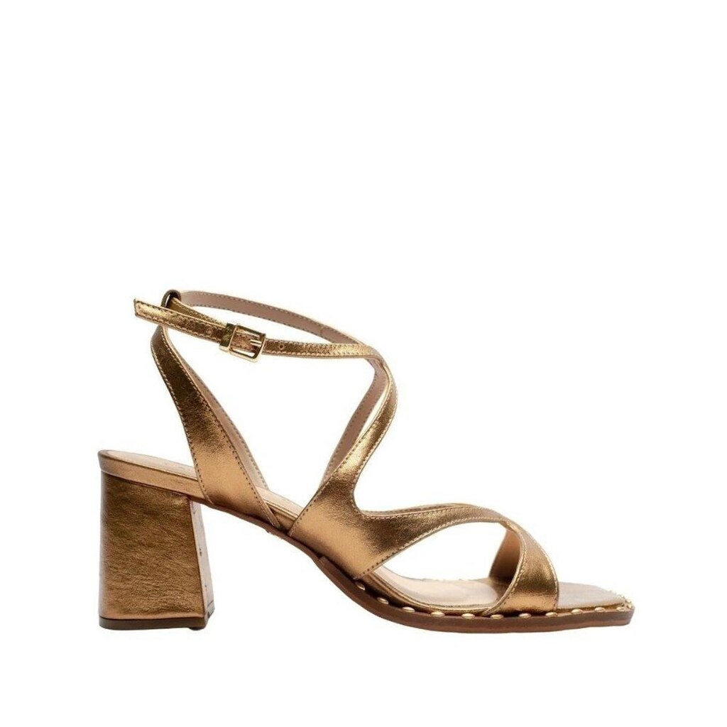 Sandalia Maithe Cristal Bronze Detalhe de Tachas no Solado