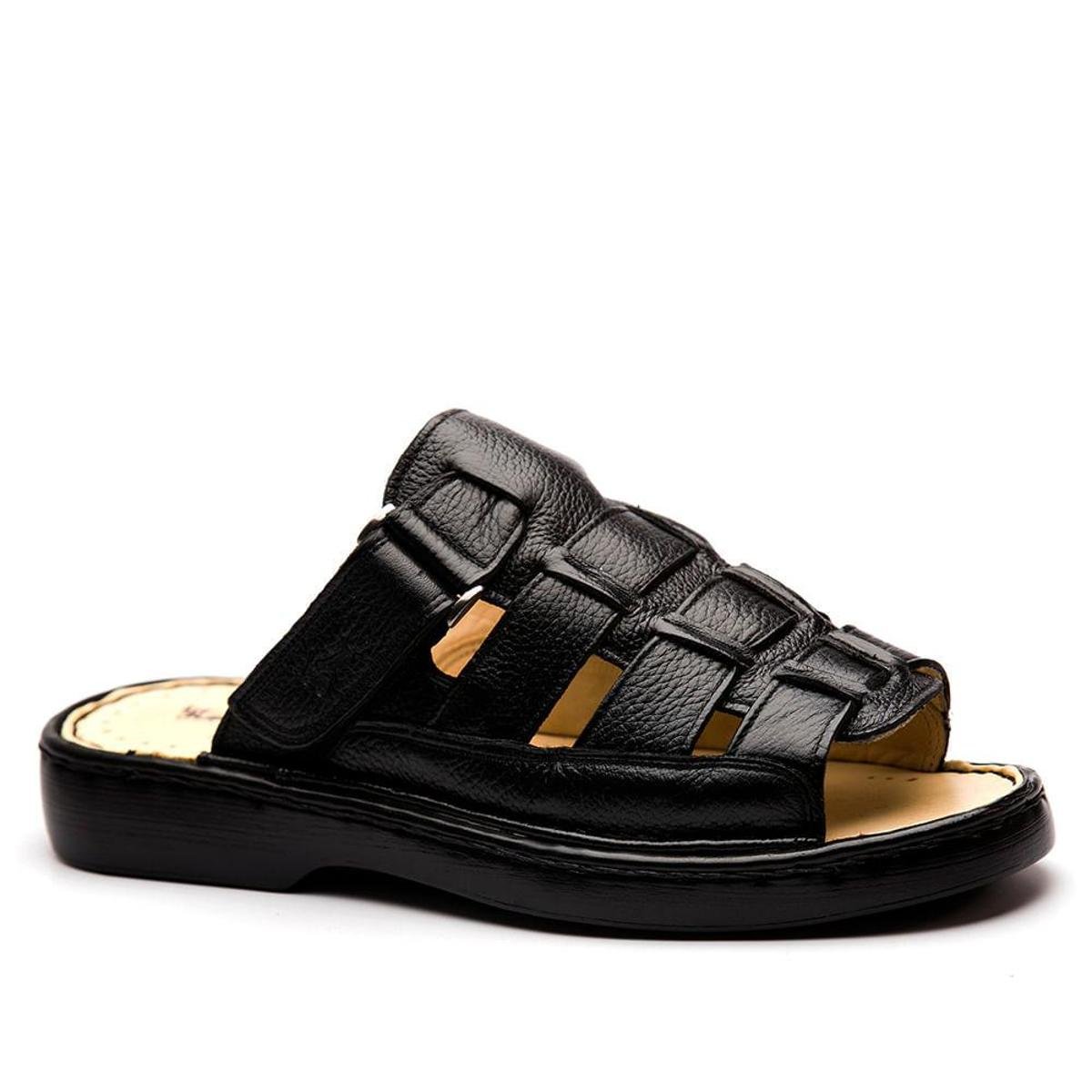 Sandália Masculina 323 em Couro Floater Doctor Shoes - Preto | Zattini