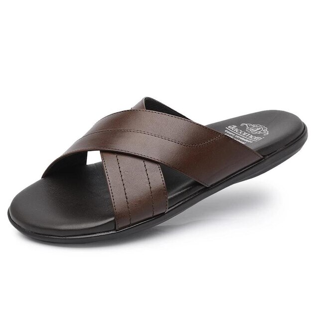 Sandália Masculina Chinelo Jacometti Couro Tiras Grossas