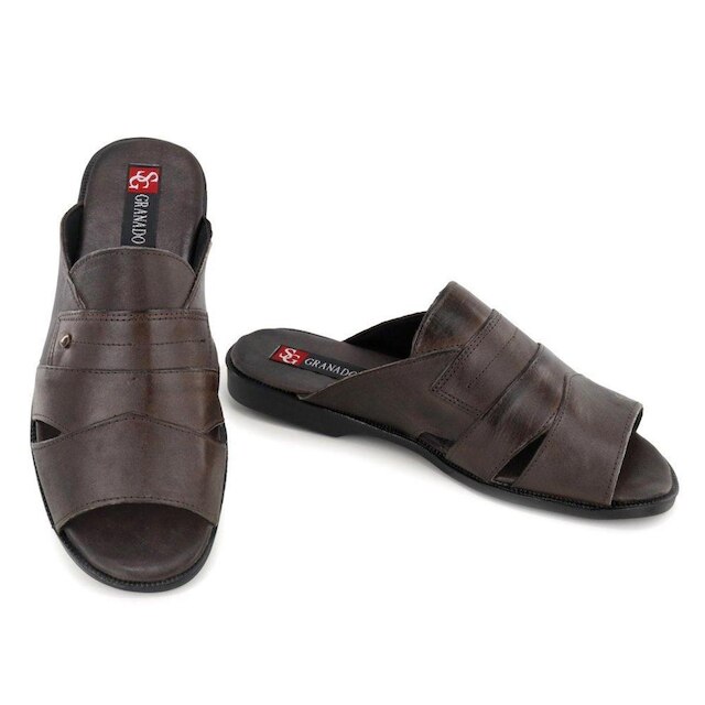 Sandália Masculina Couro Anatômico Conforto Dia a Dia
