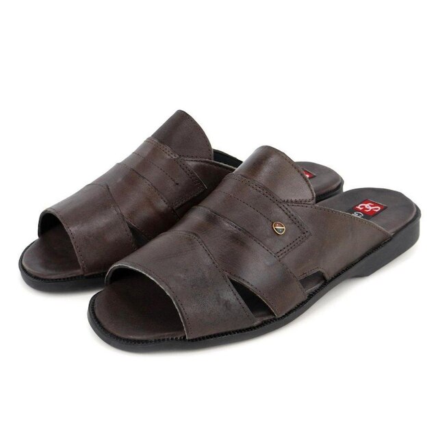 Sandália Masculina Couro Anatômico Conforto Dia a Dia