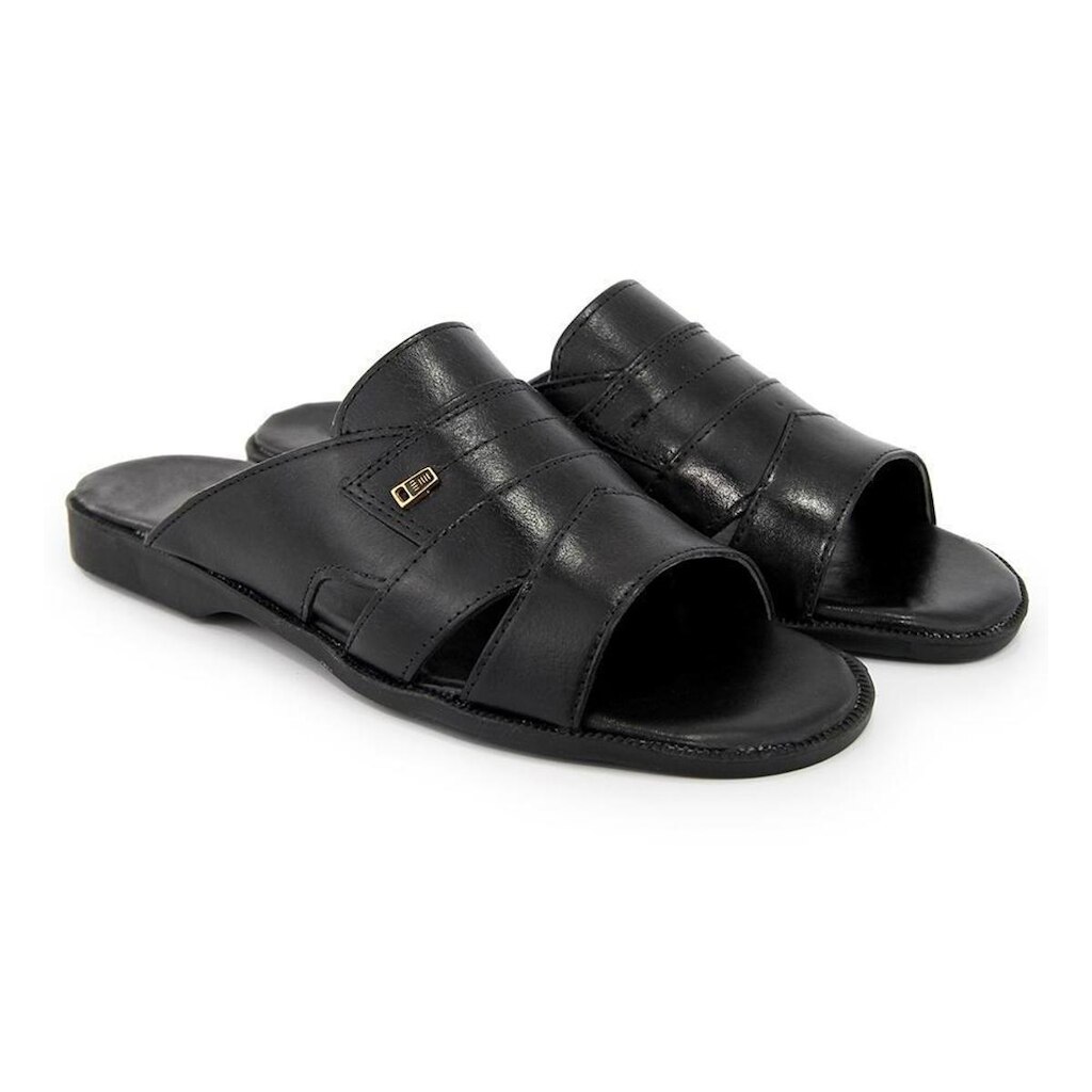 Sandália Masculina Couro Confortável Calce Fácil Clássica