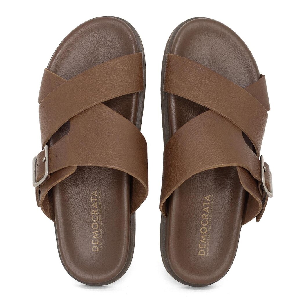 Sandália Masculina Democrata Casual Dock Couro Durável Confortável 554101