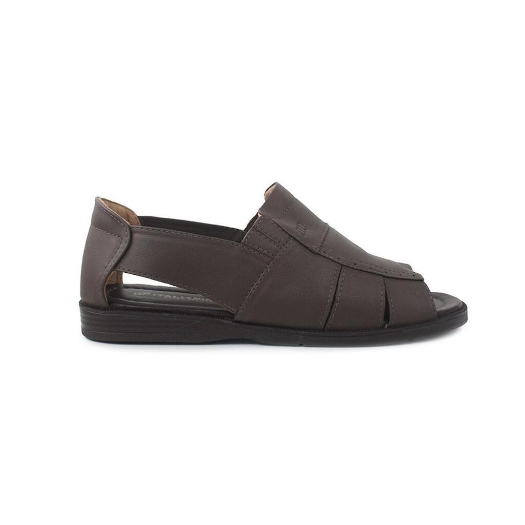 Sandália Masculina Italianinho Couro Napa Café - 130340503
