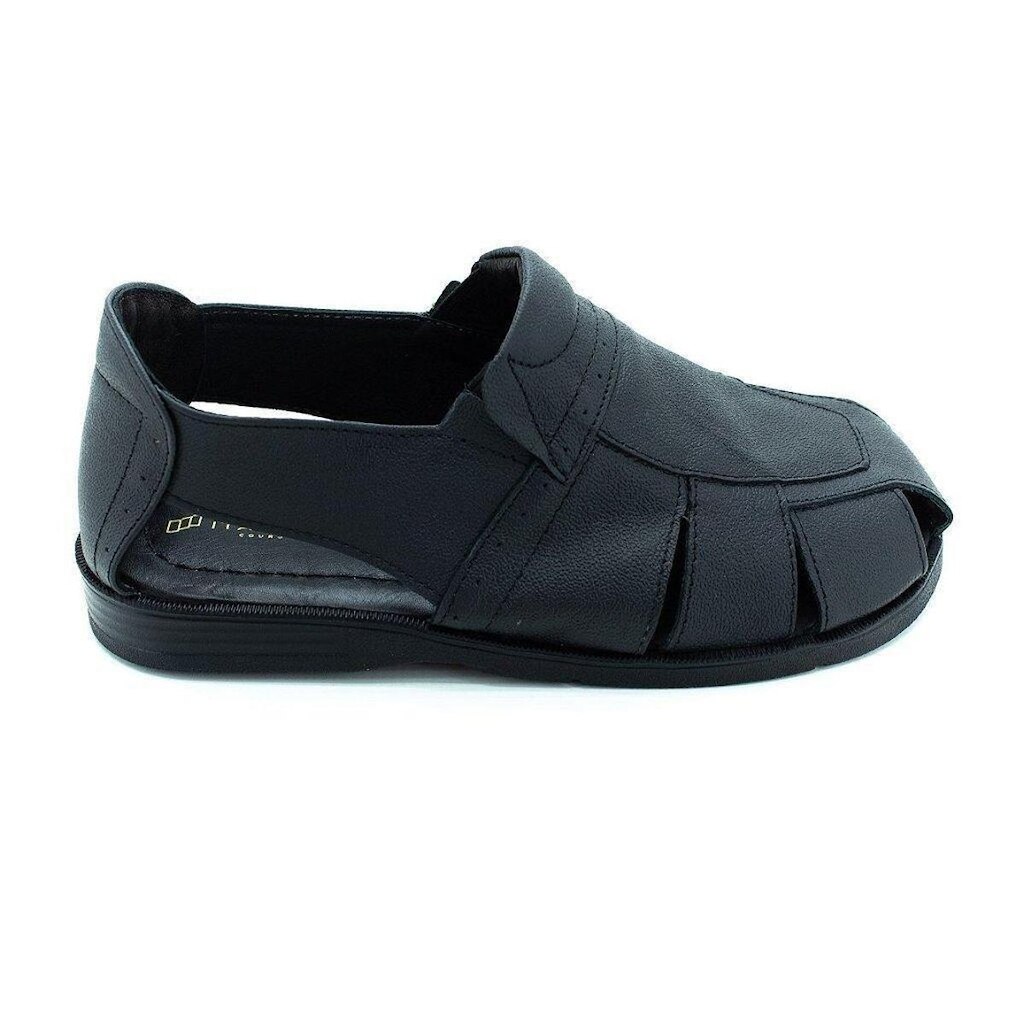 Sandália Masculina Italianinho Couro Preta - 0719