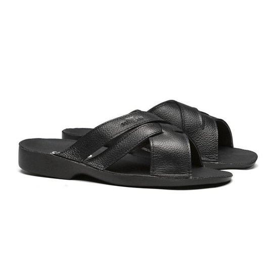 Sandalia Masculina Marrocos Floater Preto Samello
