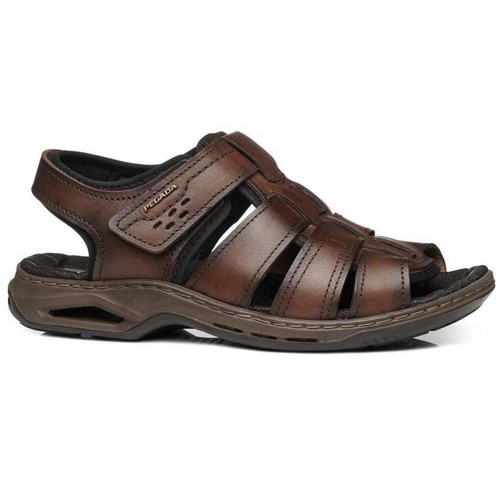 Sandália Masculina Pegada Couro Conforto Tiras 133233