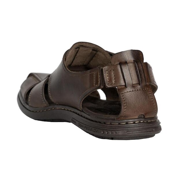 Sandália Masculina Pegada em Couro Marrom