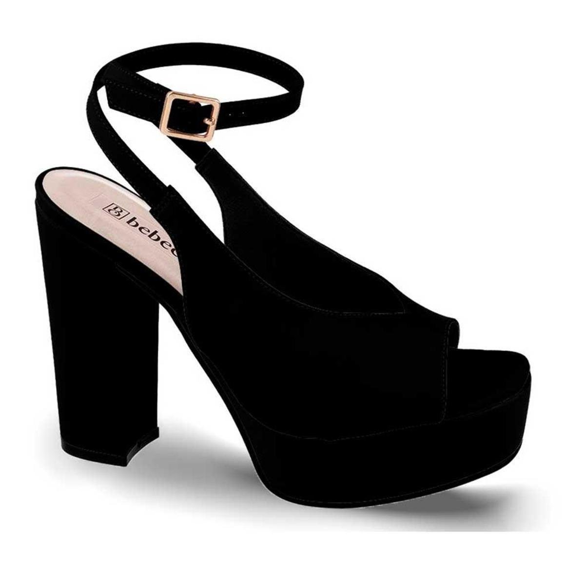 Sandália Meia Pata Feminina Bebecê 8419-402 - Preto Menor preço em Sandália Meia Pata Feminina Bebecê 8419-402 - Preto