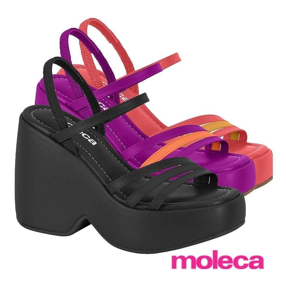 Sandália Meia Pata Plataforma Cores Lançamento Moleca Moda Zattini