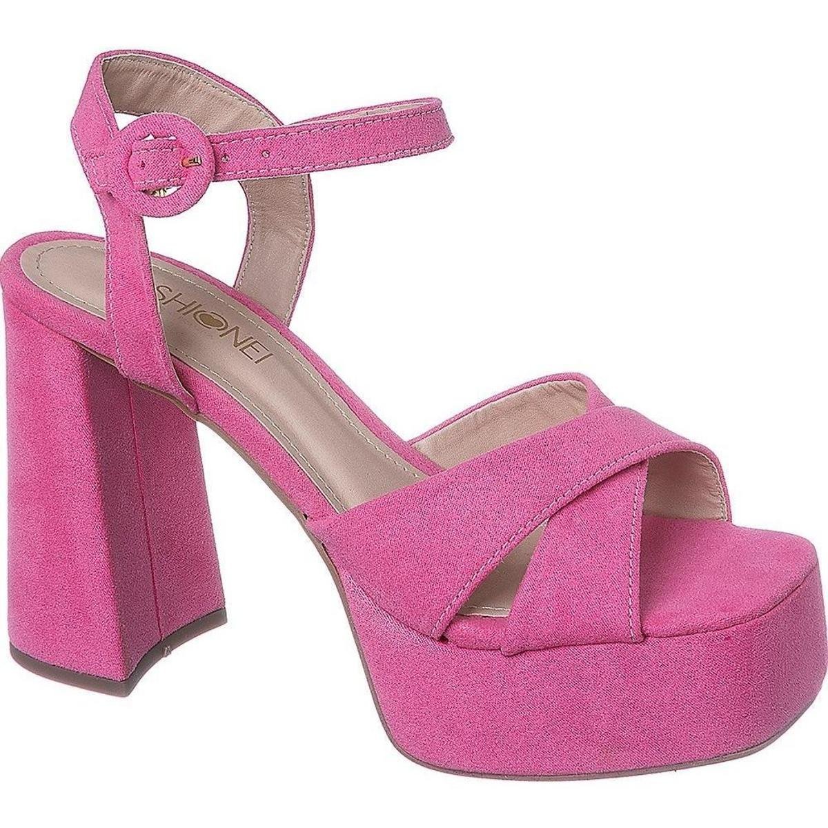 Sandália Meia Pata Salto Grosso Alto Plataforma Festa Chique Zattini