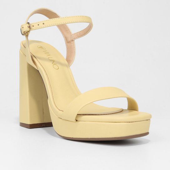 Sandália Meia Pata Via Uno Salto Alto Feminina Zattini