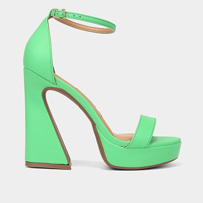 Sandália Meia Pata Vizzano Salto Grosso Alto Feminina - Feminino