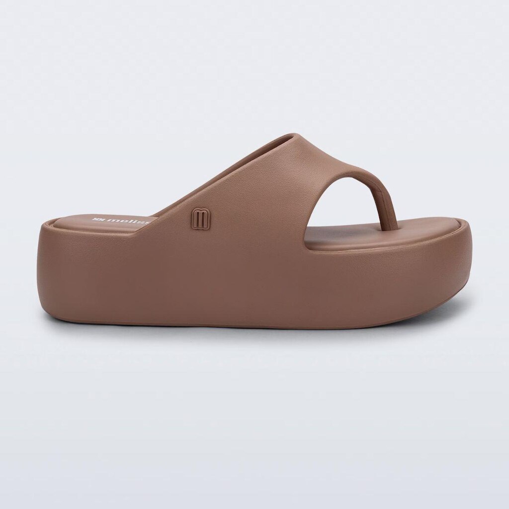 Sandália Melissa Free Platform Thong Marrom Claro