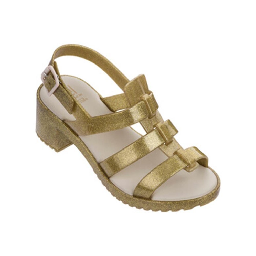 Sandália Melissa Mel Flox High - Dourado Menor preço em Sandália Melissa Mel Flox High - Dourado