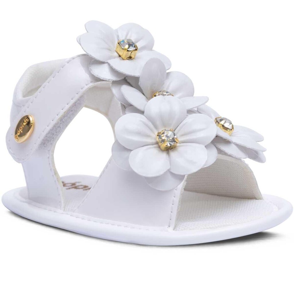 Sandália Menina Bebê Sapato Leve E Macio Moda Batizado 01.19