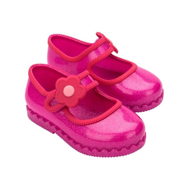 Sandália Mini Melissa Hip Ballerina BB Rosa Glitter