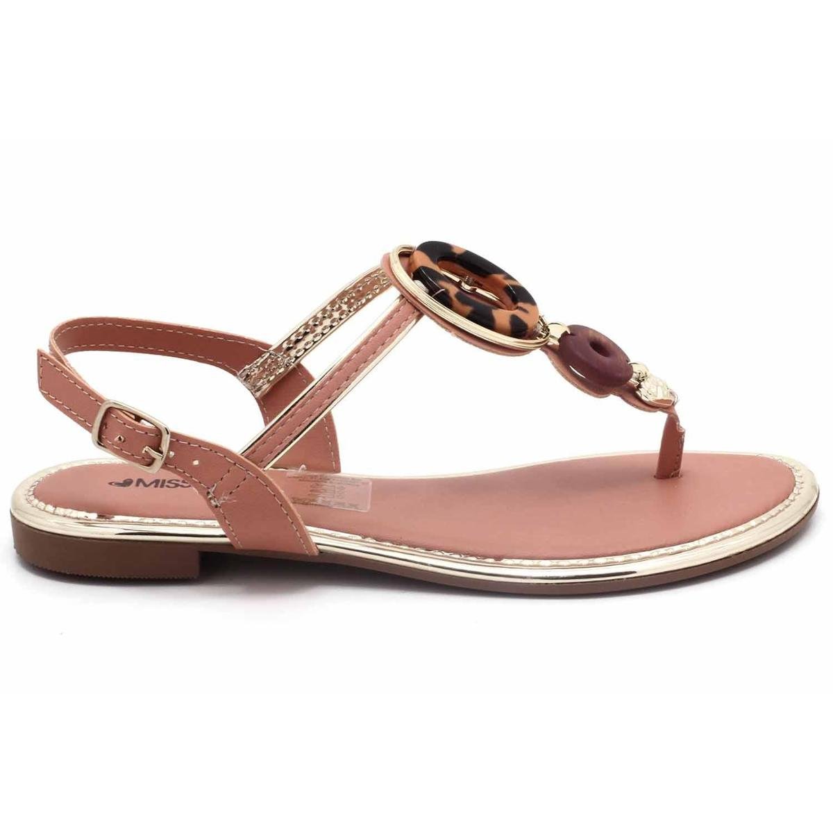 Sandália Mississipi Rasteira Pedrarias Feminino Q5591 - Rosa Menor preço em Sandália Mississipi Rasteira Pedrarias Feminino Q5591 - Rosa