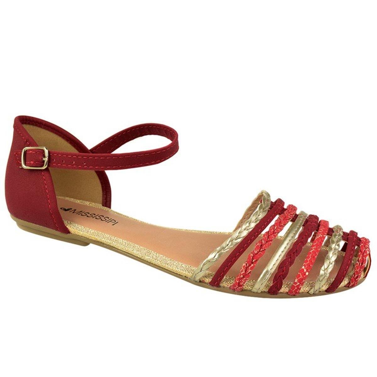 sandalia mississipi vermelha