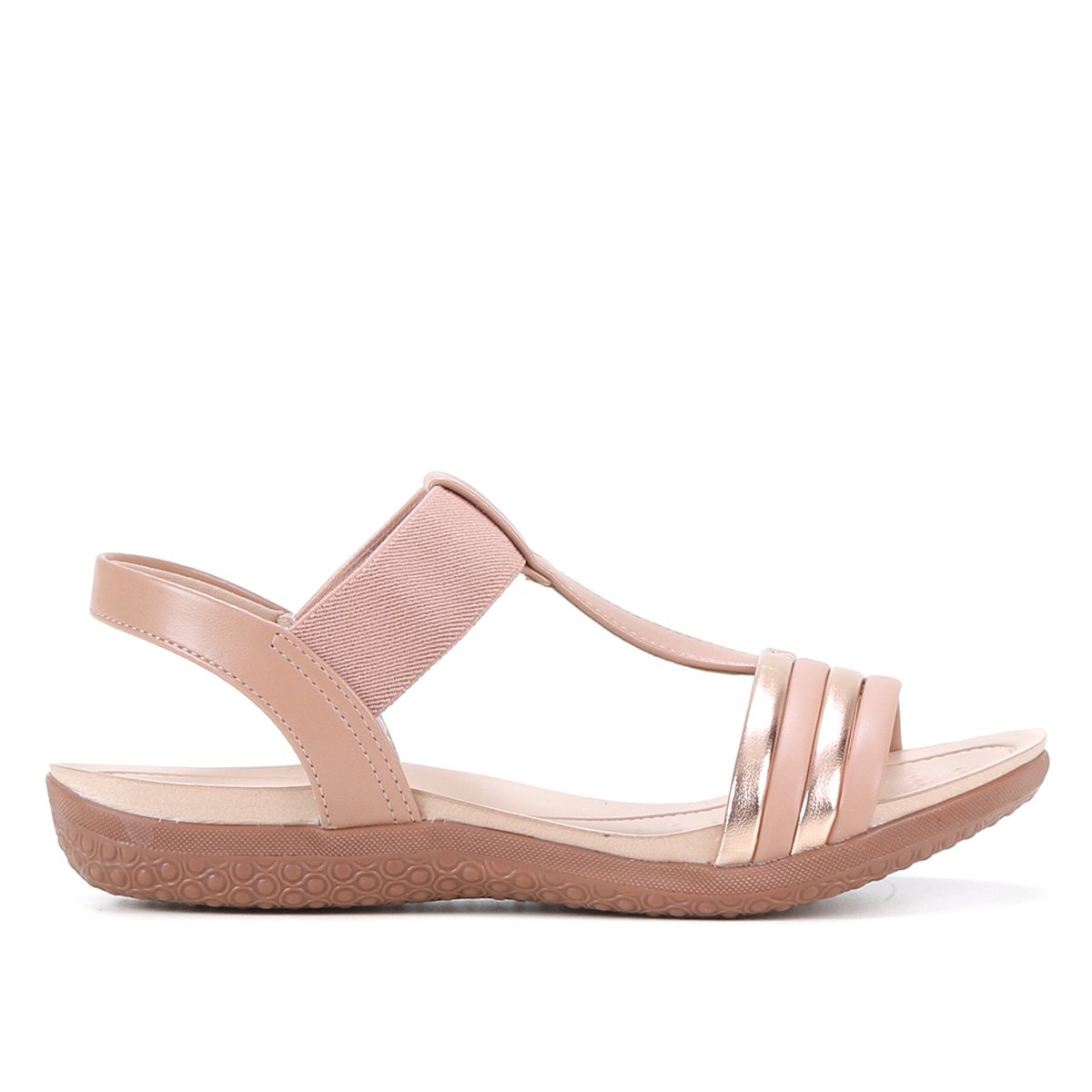 Sandália Modare Multi Tiras Feminina - Nude Menor preço em Sandália Modare Multi Tiras Feminina - Nude