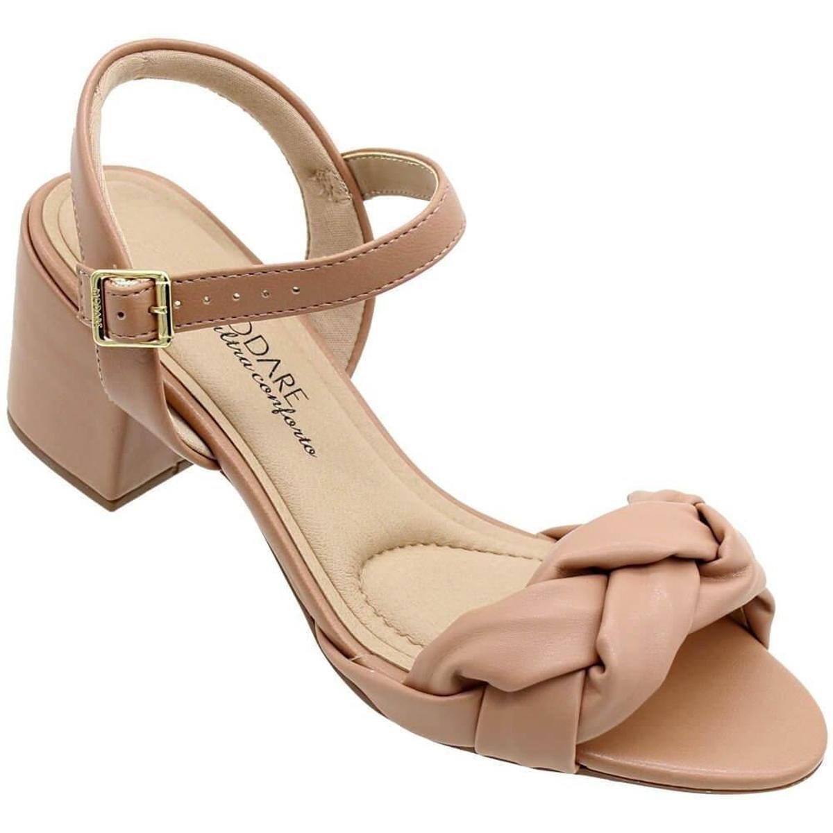 Sandália Modare Napa Stretch Feminina - Nude Menor preço em Sandália Modare Napa Stretch Feminina - Nude