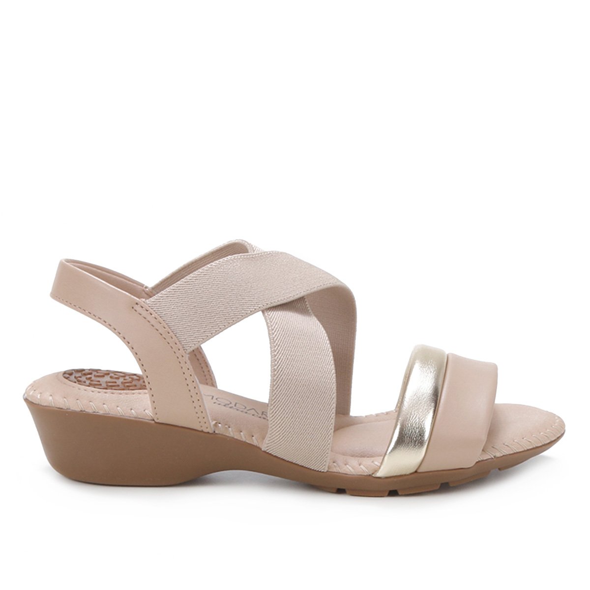 Sandália Modare Tiras Cruzadas Feminino - Nude Menor preço em Sandália Modare Tiras Cruzadas Feminino - Nude