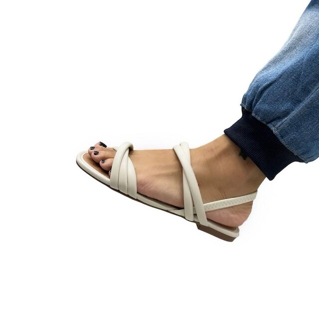 Sandalia Moleca 5435.542 Elastico Rasteira Baixa Confortavel Casual