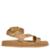Sandália Moleca Feminina Flatform Strass Fivela - Nude
