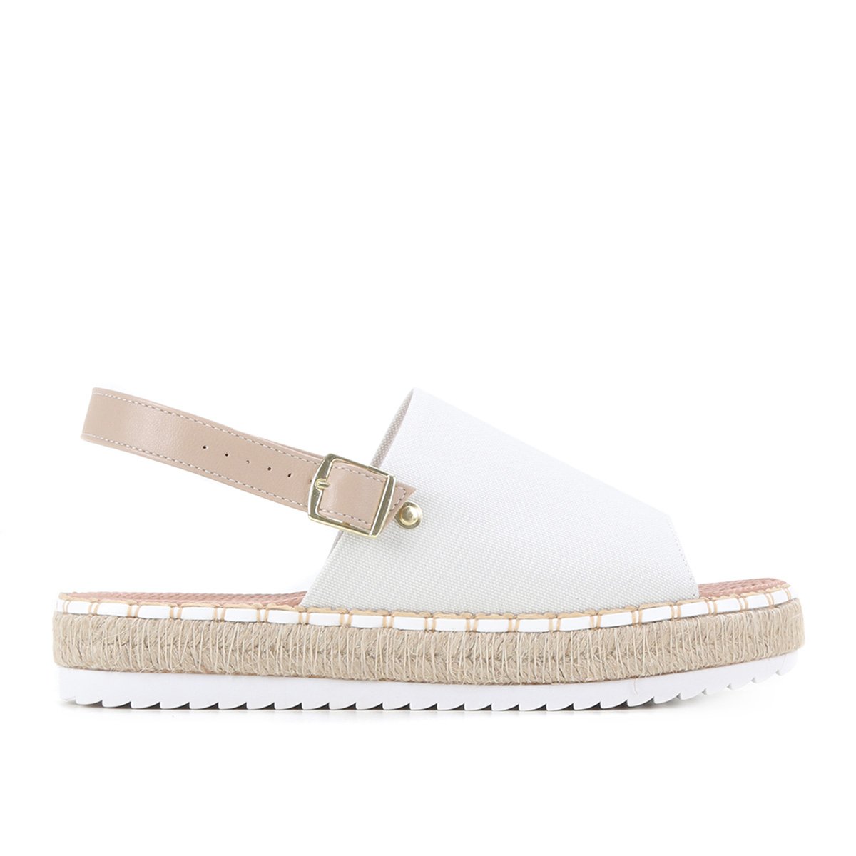 Sandália Moleca Flatform Tratorada Feminina - Off White Menor preço em Sandália Moleca Flatform Tratorada Feminina - Off White